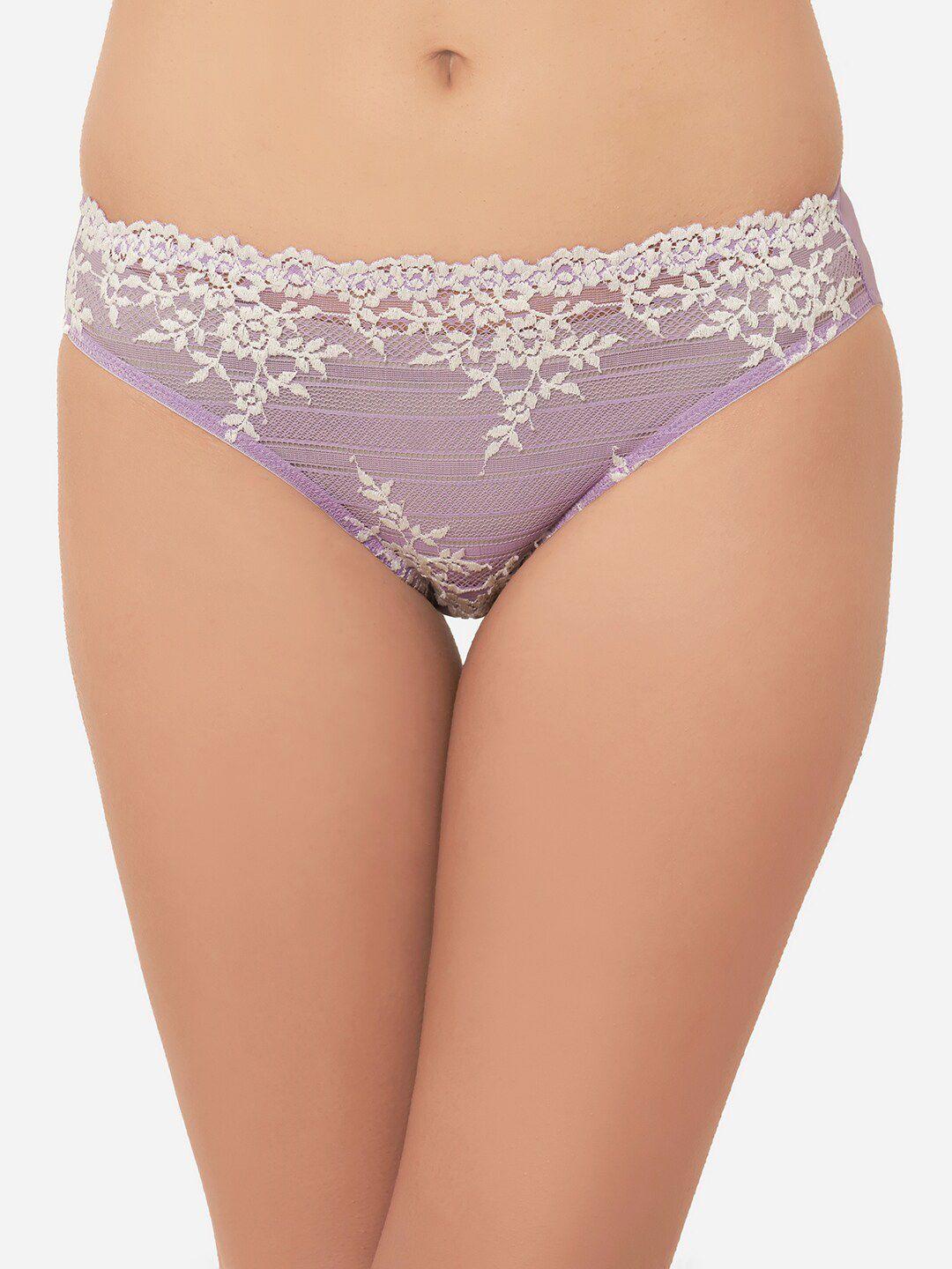 wacoal women lavender embrace lace briefs