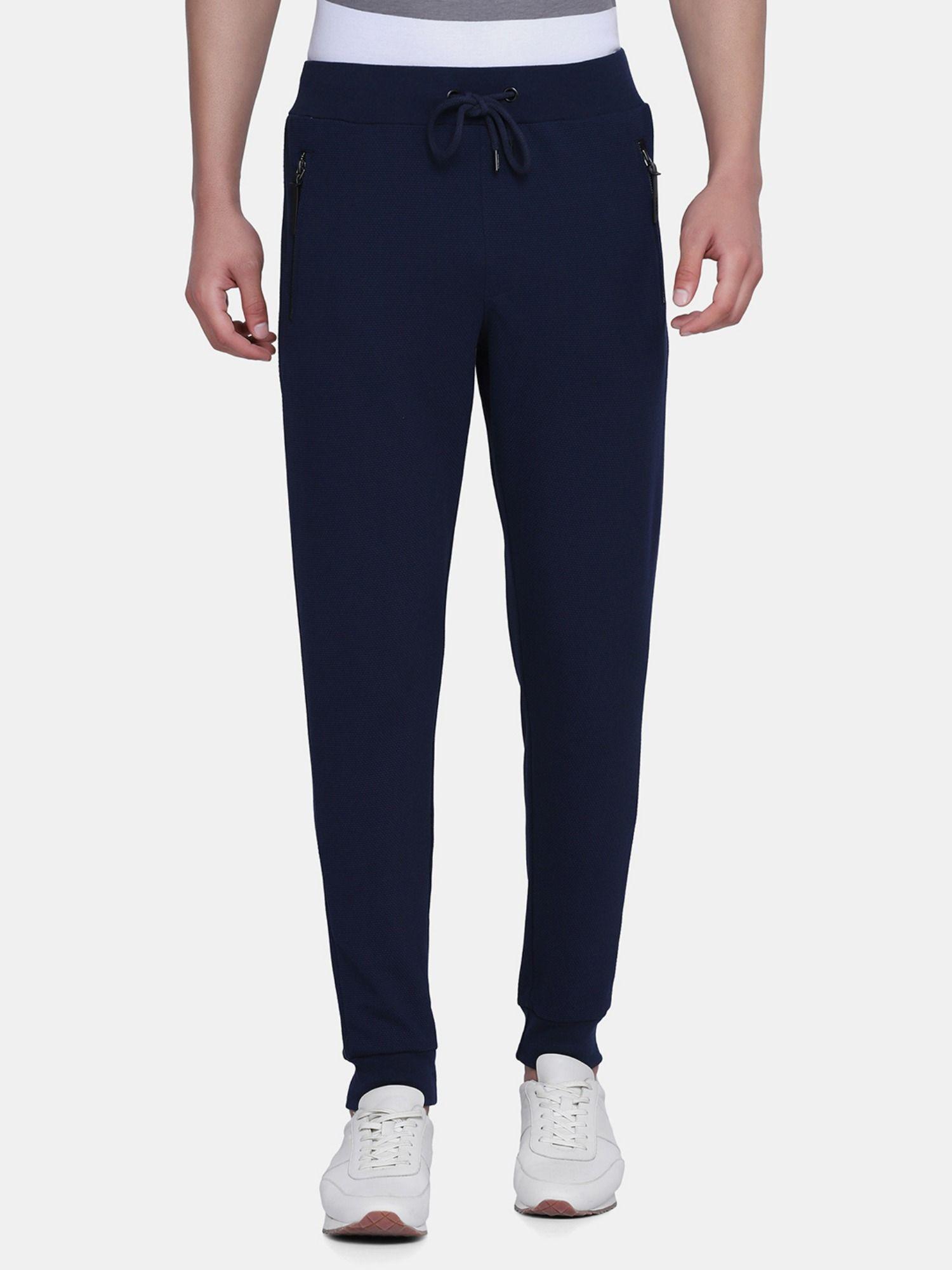 wade casual solid jogger in navy