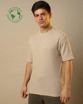 waffle-knit crew-neck t-shirt