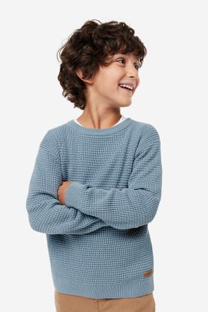 waffle-knit jumper