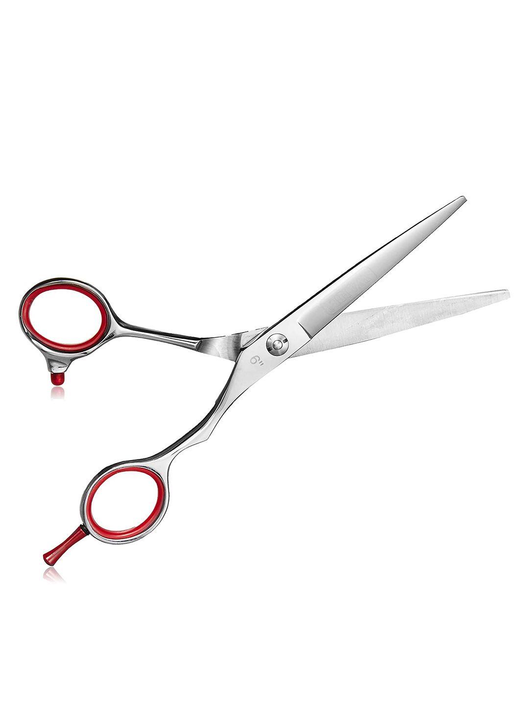 wahl unisex wscc60 catch cut 6" barber scissors - silver & red