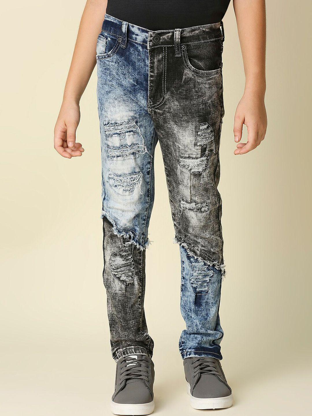 waimea boys blue comfort highly distressed heavy fade stretchable jeans