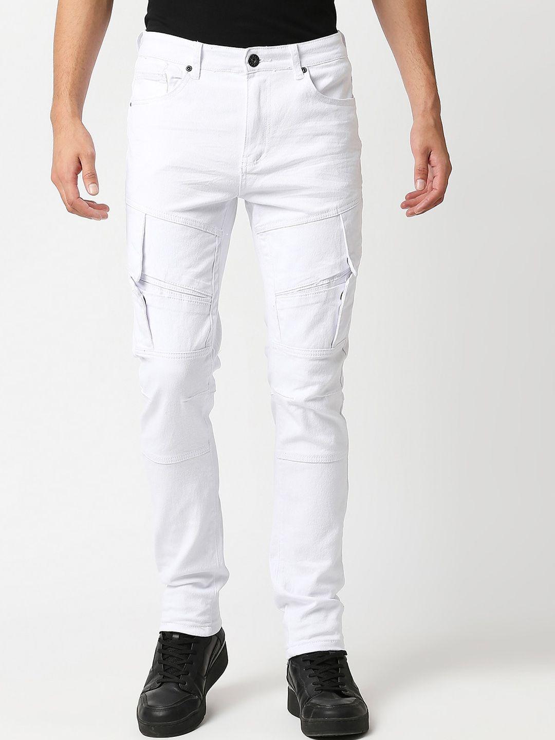 waimea men white skinny fit stretchable jeans