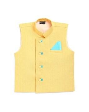 waistcoat with pocket square