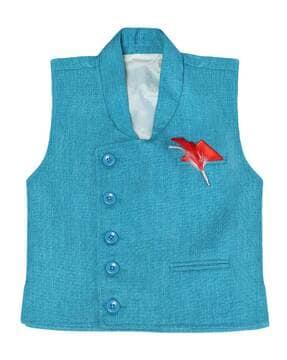 waistcoat with pocket square