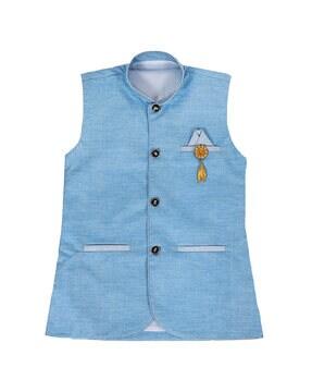 waistcoat with welt pockets