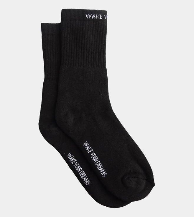 wake your dreams black socks - cotton