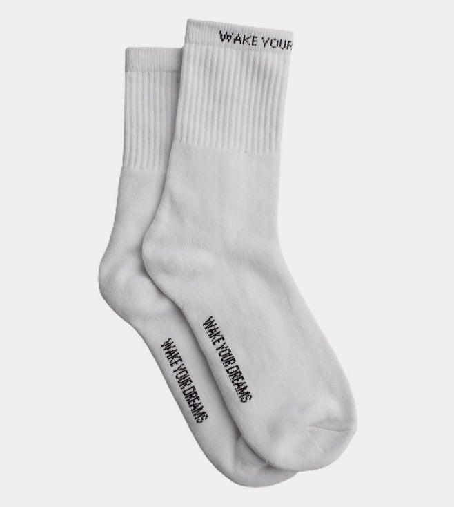 wake your dreams white socks - cotton