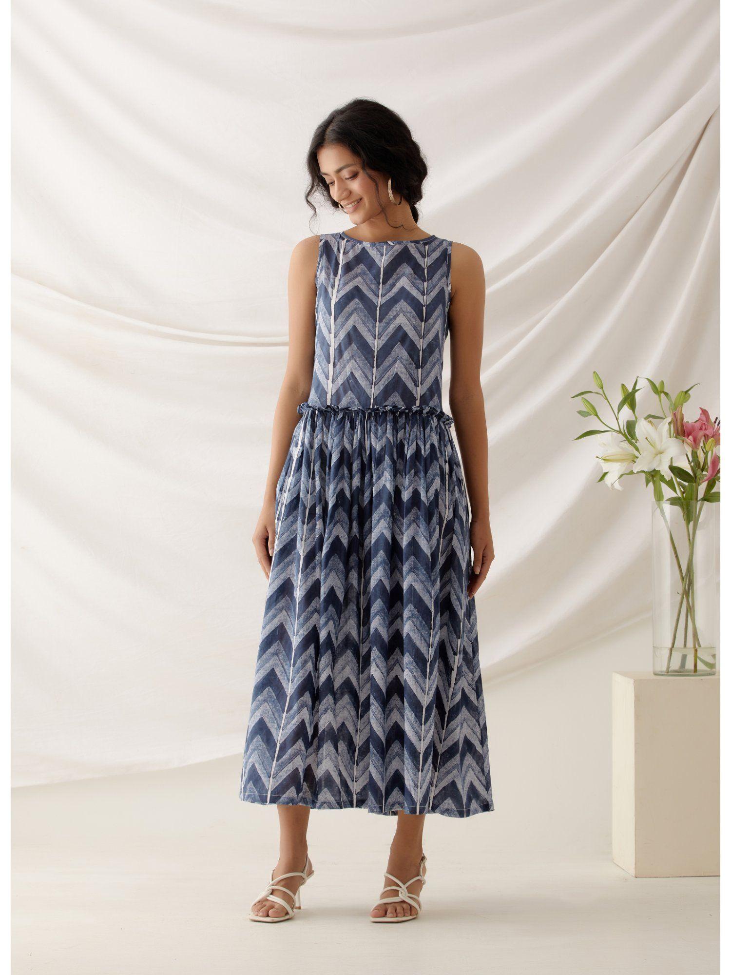 walk of life blue midi dresses (set of 2)