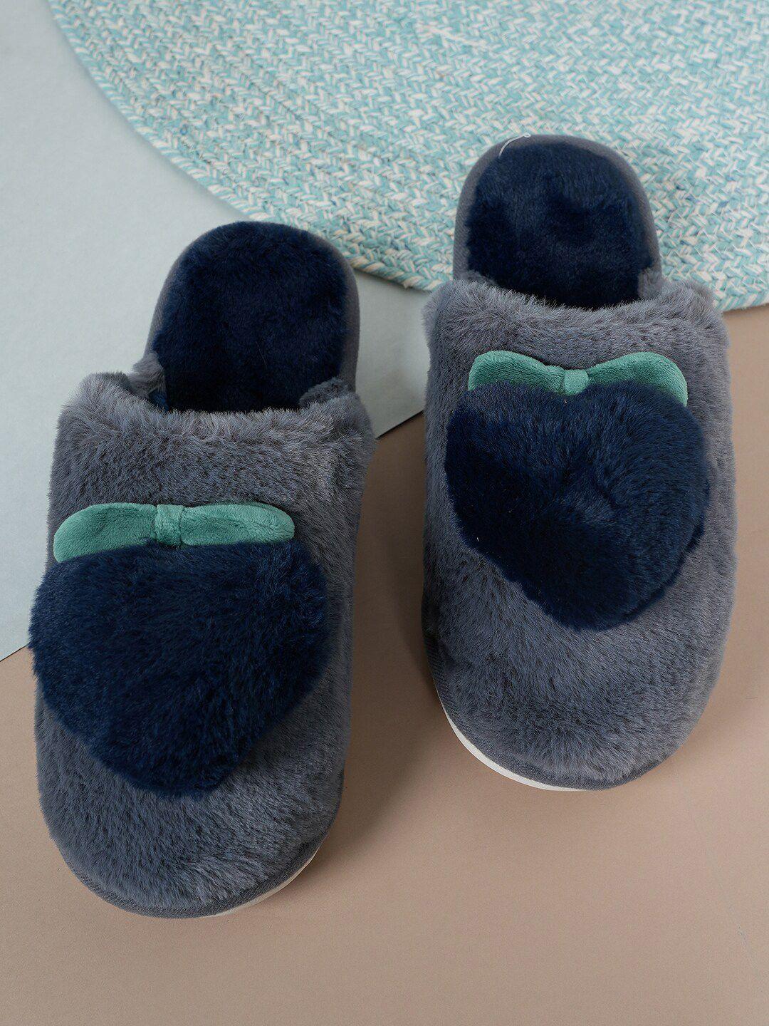 walkfree unisex embellished fur room slippers