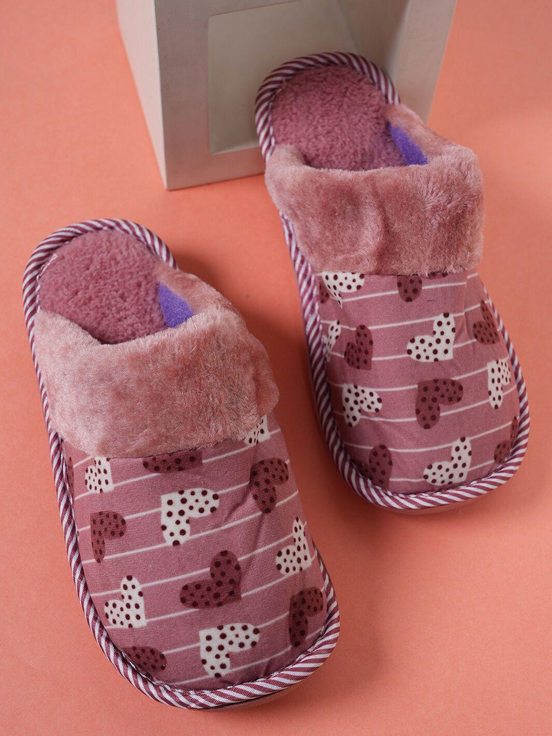 walkfree unisex printed fur room slippers