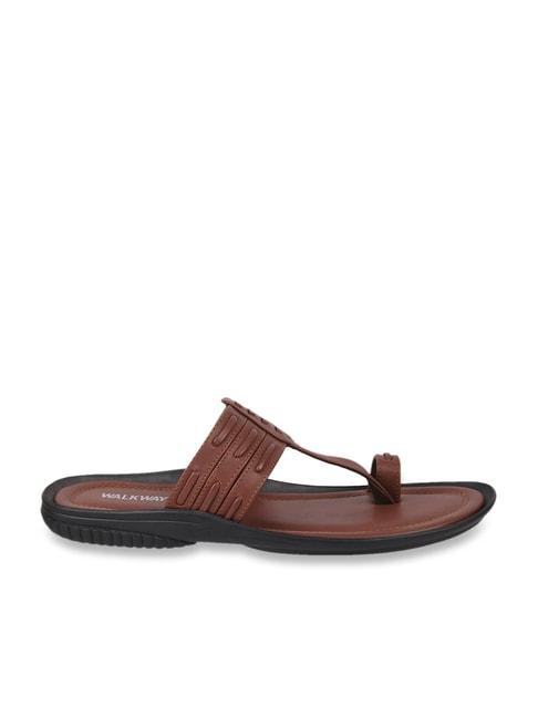walkway men's tan toe ring sandals