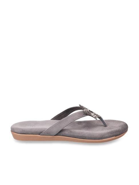 walkway women's ash grey thong sandals