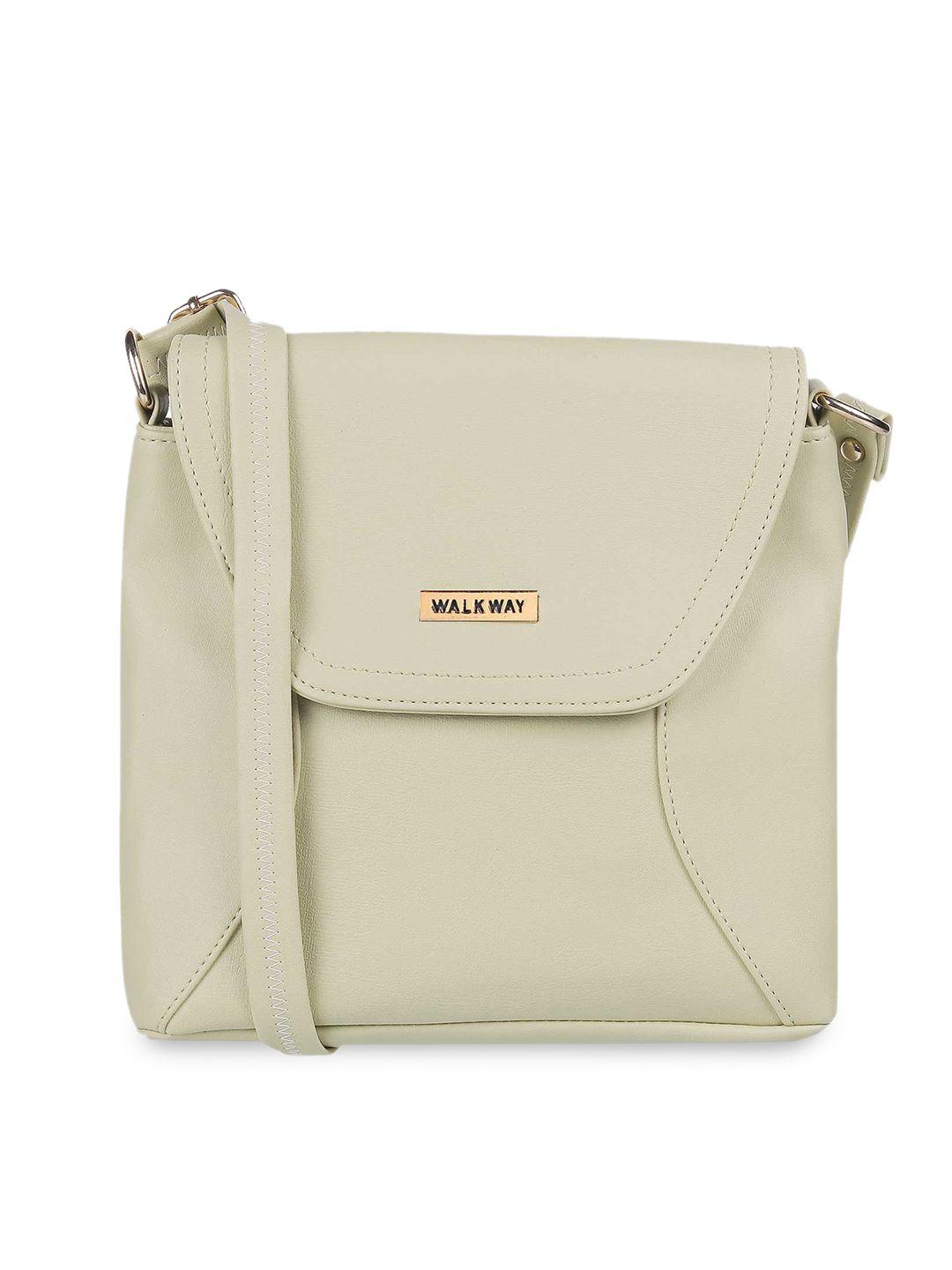 walkway by metro beige structured sling bag