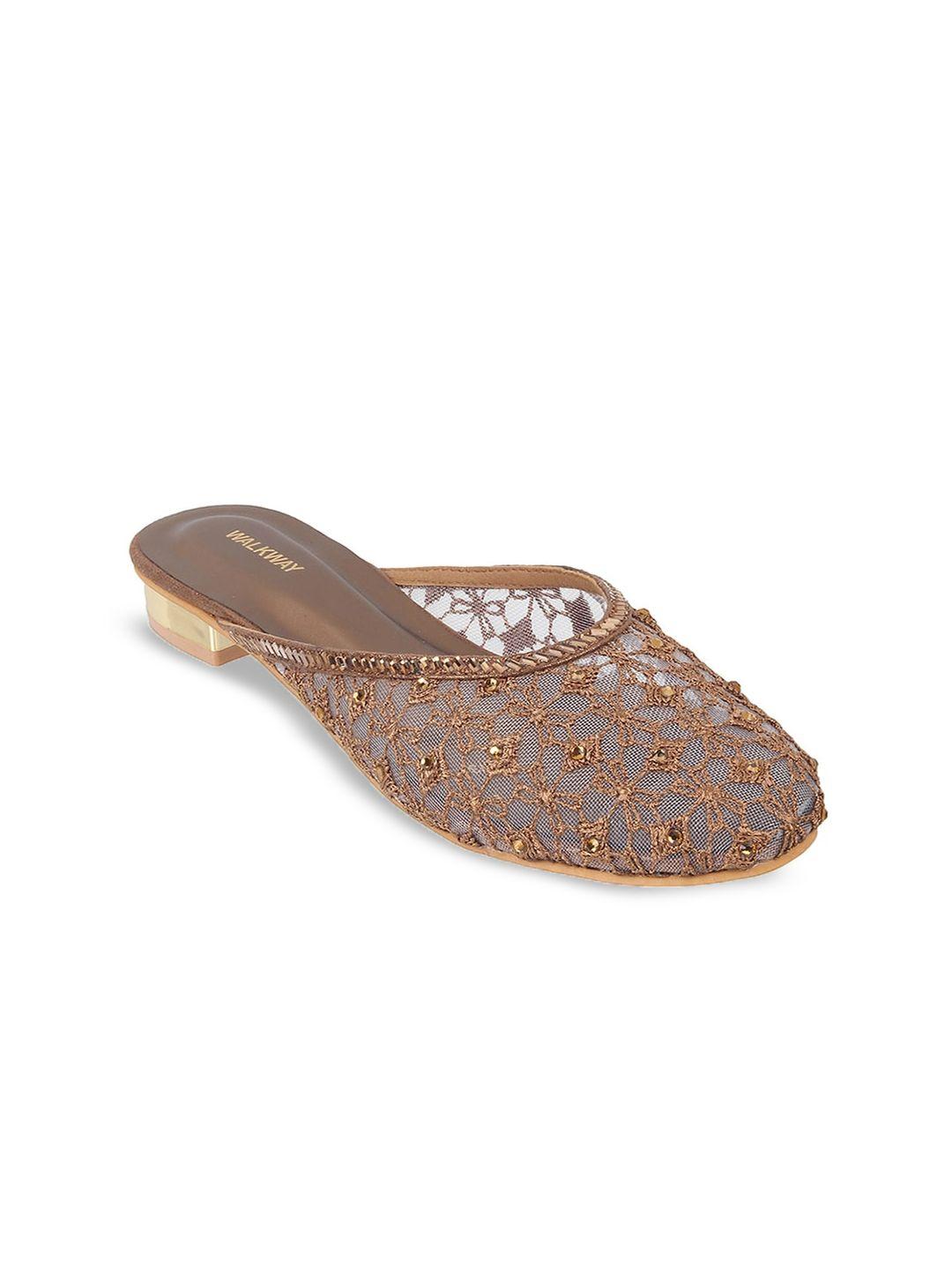 walkway by metro embellished round toe mules