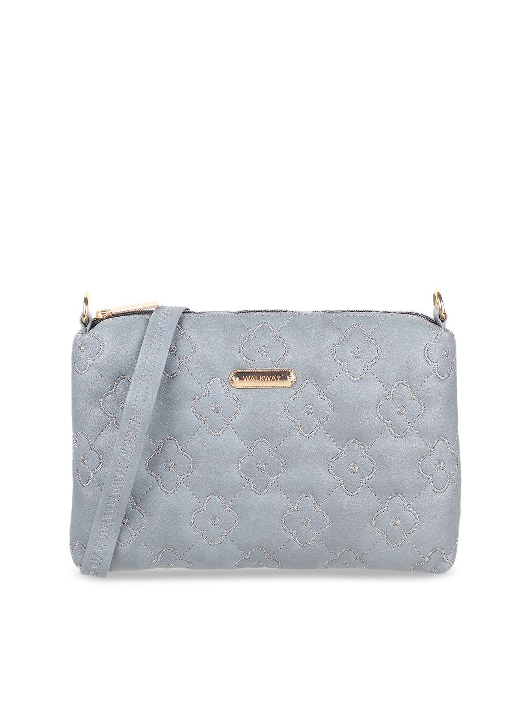 walkway by metro grey embellished structured handheld bag with quilted