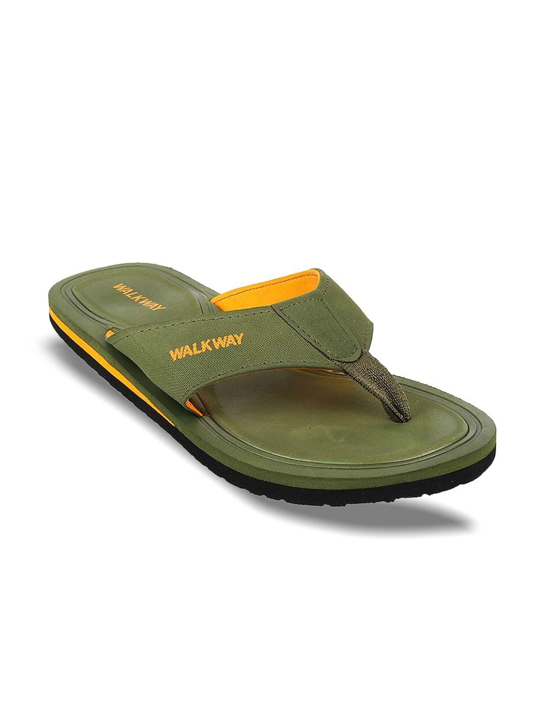 walkway by metro men olive green thong flip-flops