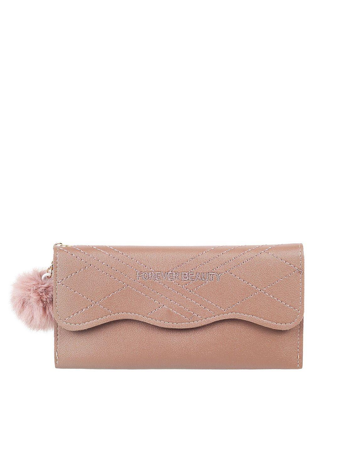 walkway by metro women brown geometric textured envelope wallet