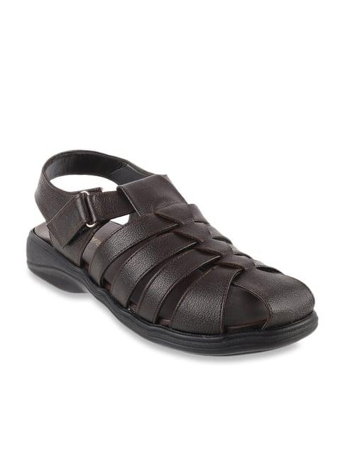 walkway dark brown fisherman sandals