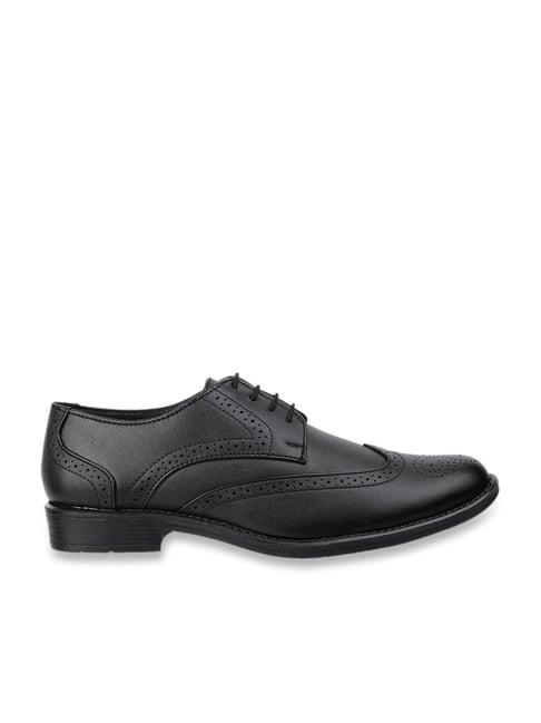 walkway men's black brogue shoes