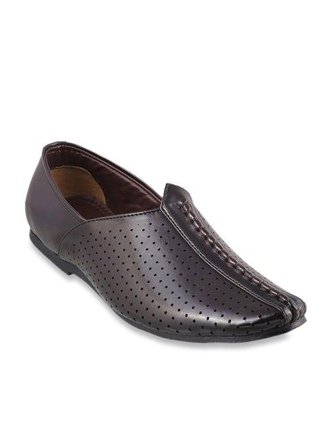 walkway men's dark brown casual slip-ons