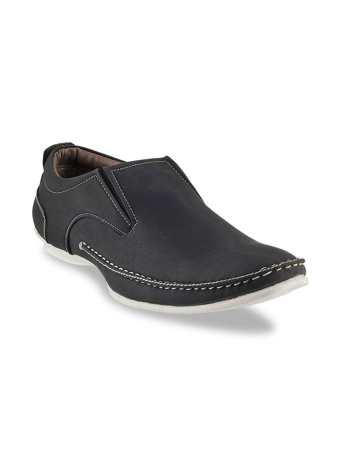 walkway men black slip-on sneakers