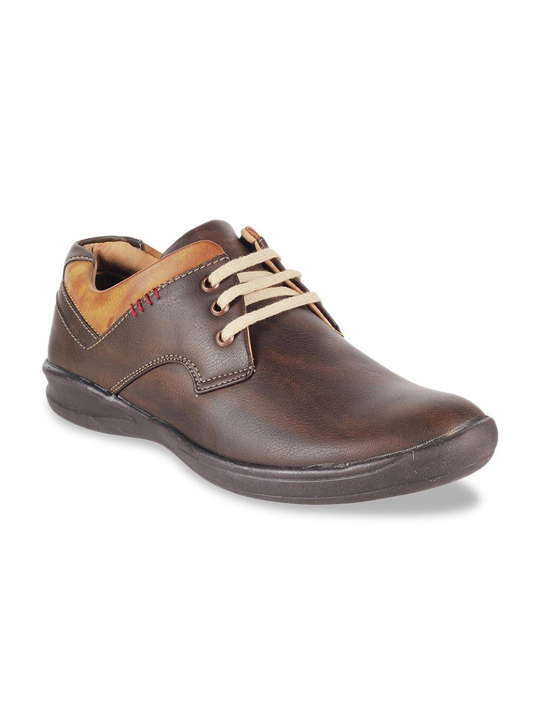 walkway men brown solid derbys