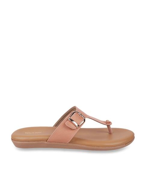 walkway women's beige t-strap sandals