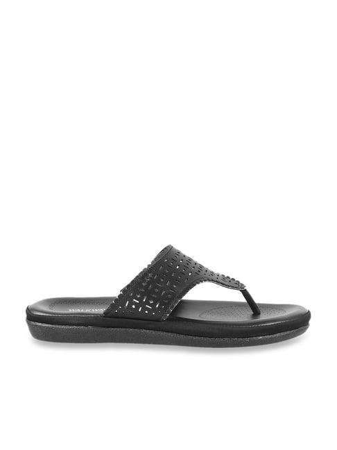 walkway women's black thong sandals