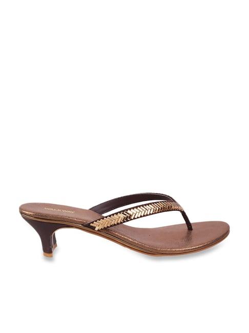 walkway women's bronze thong sandals