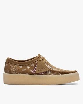 wallabee cup printed lace-up casual shoes