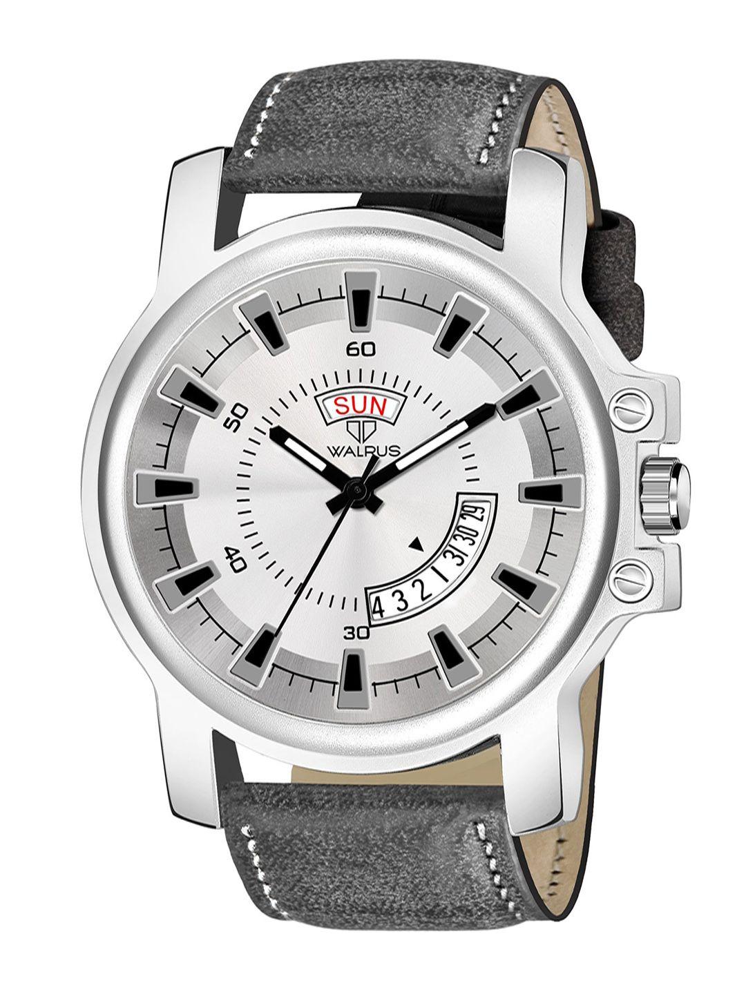 walrus men brass dial & bracelet style straps analogue leather watch wwtm-mvrk-ix-073407