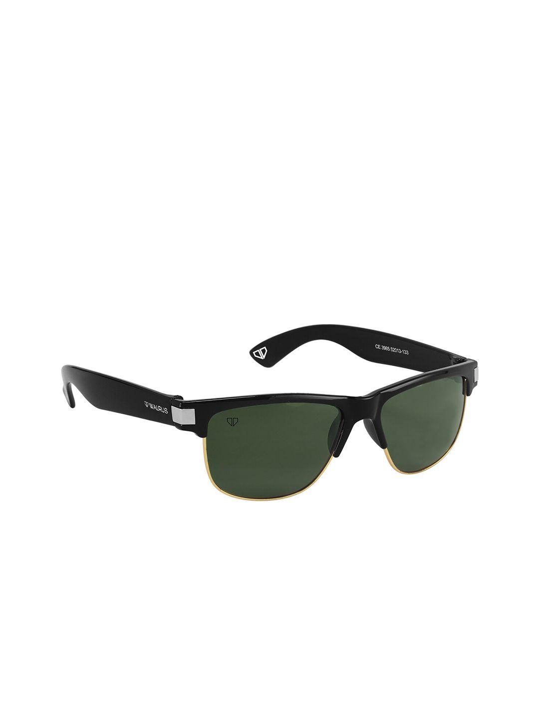 walrus men green lens & black wayfarer sunglasses wsgm-levi-ii-040602