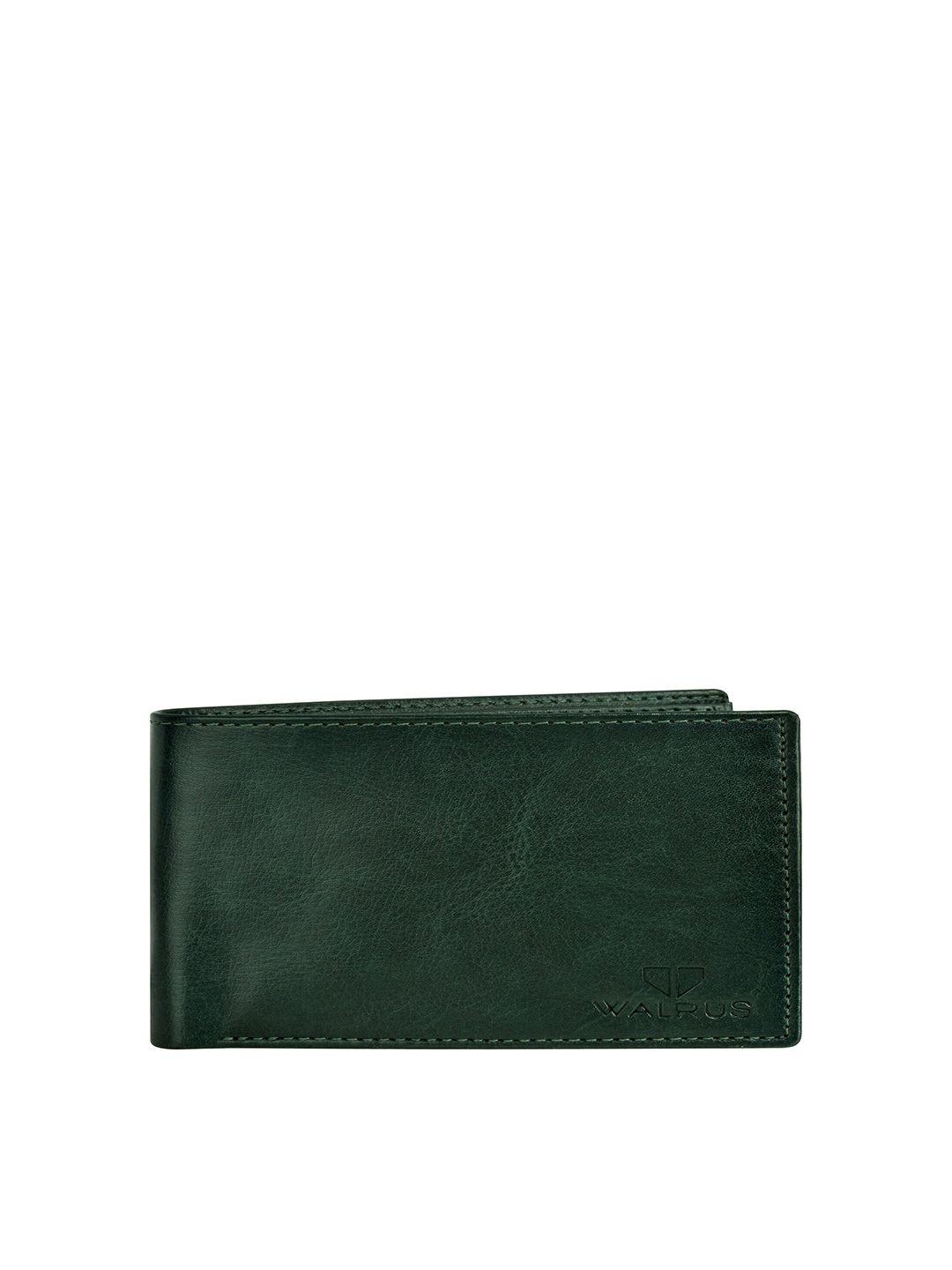 walrus men pu two fold wallet with sim card holder