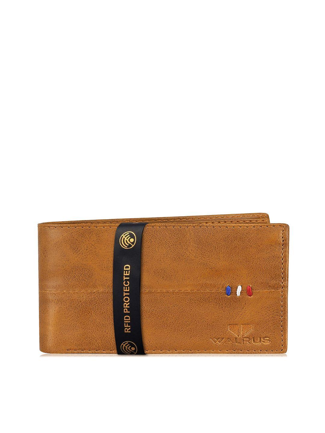 walrus textured two fold wallet