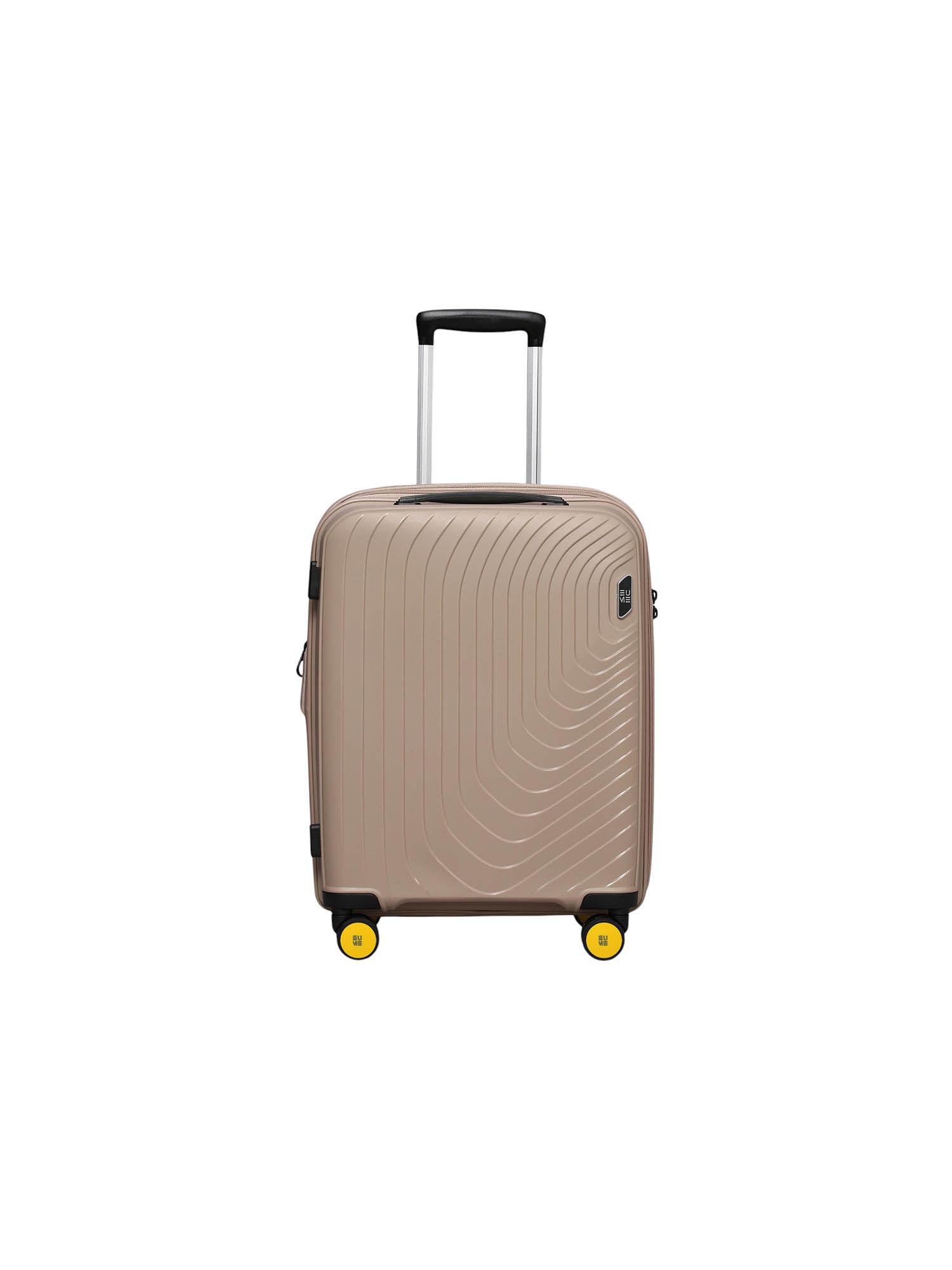 wanderer cabin luggage trolley bags for travel champagne gold