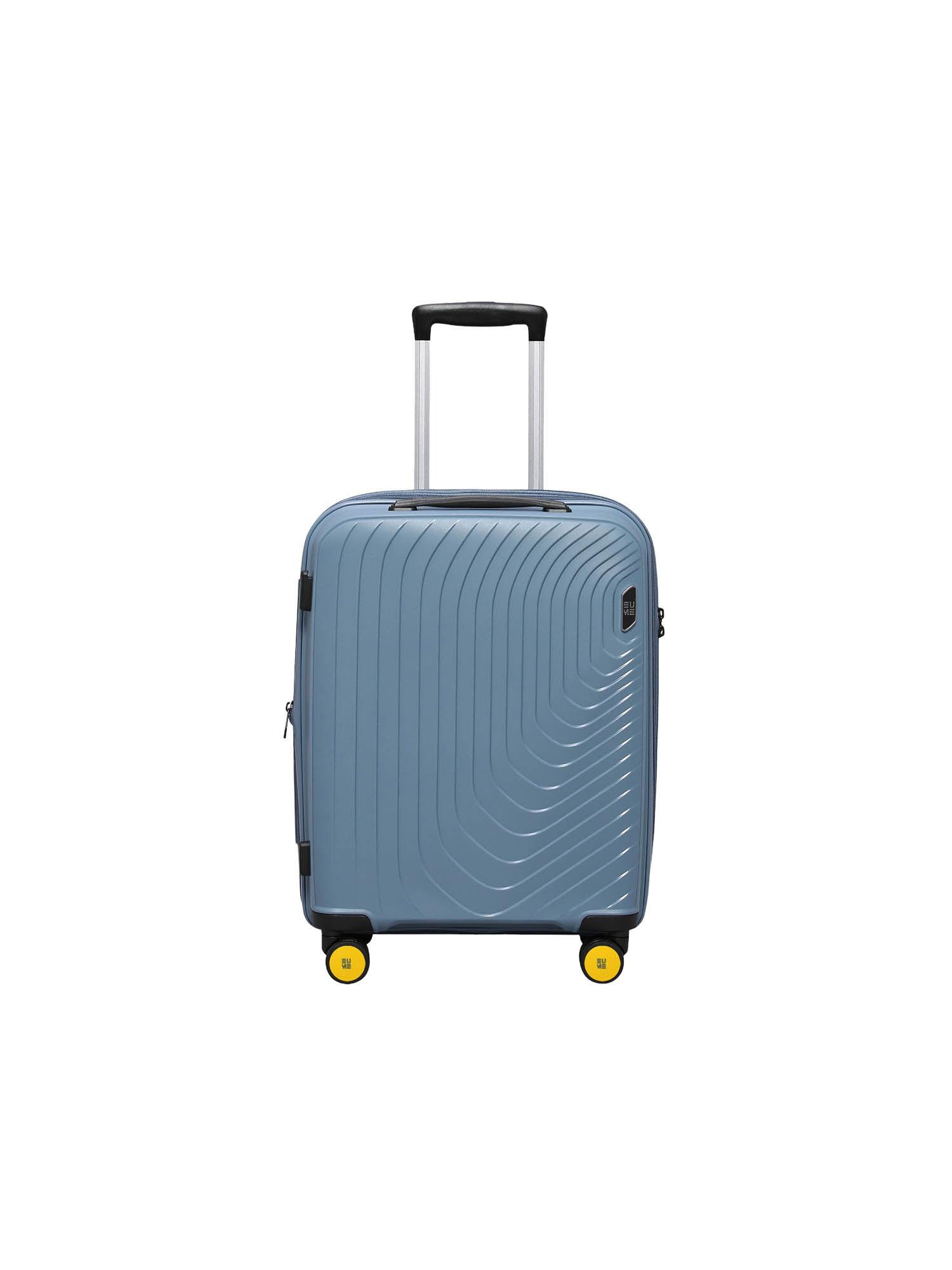 wanderer cabin luggage trolley bags ice blue