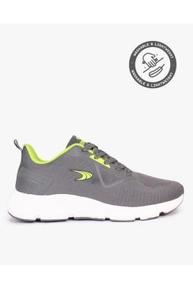 wanderer synthetic lace up mens sport shoes - grey