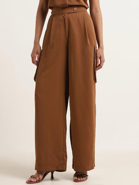 wardrobe by westside brown cargo trousers