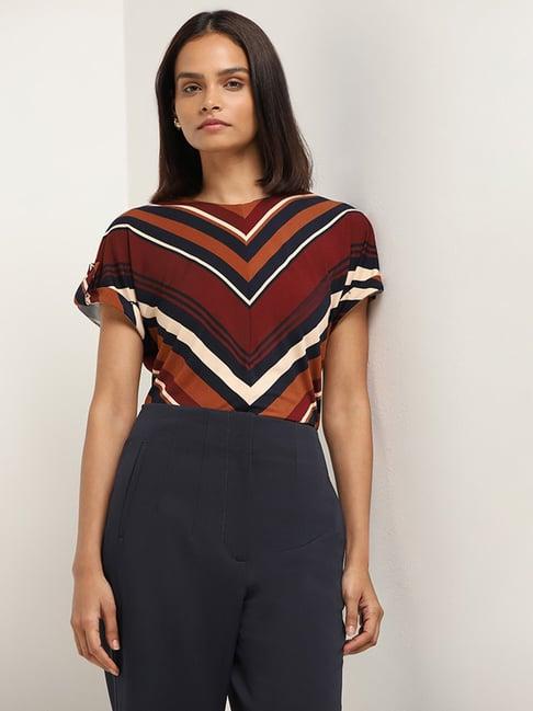 wardrobe by westside multicolor striped top