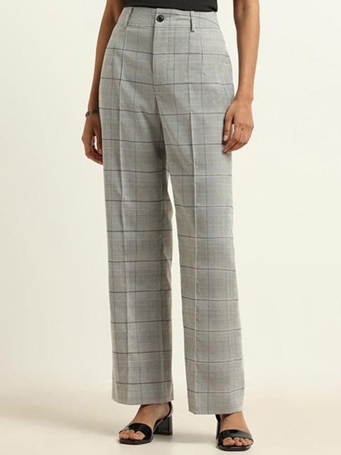 wardrobe by westside grey checked trousers