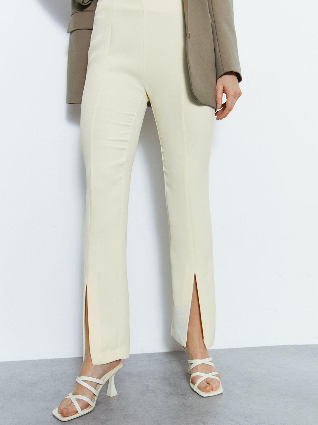 warehouse women premium tailored kick high-rise flared trouser