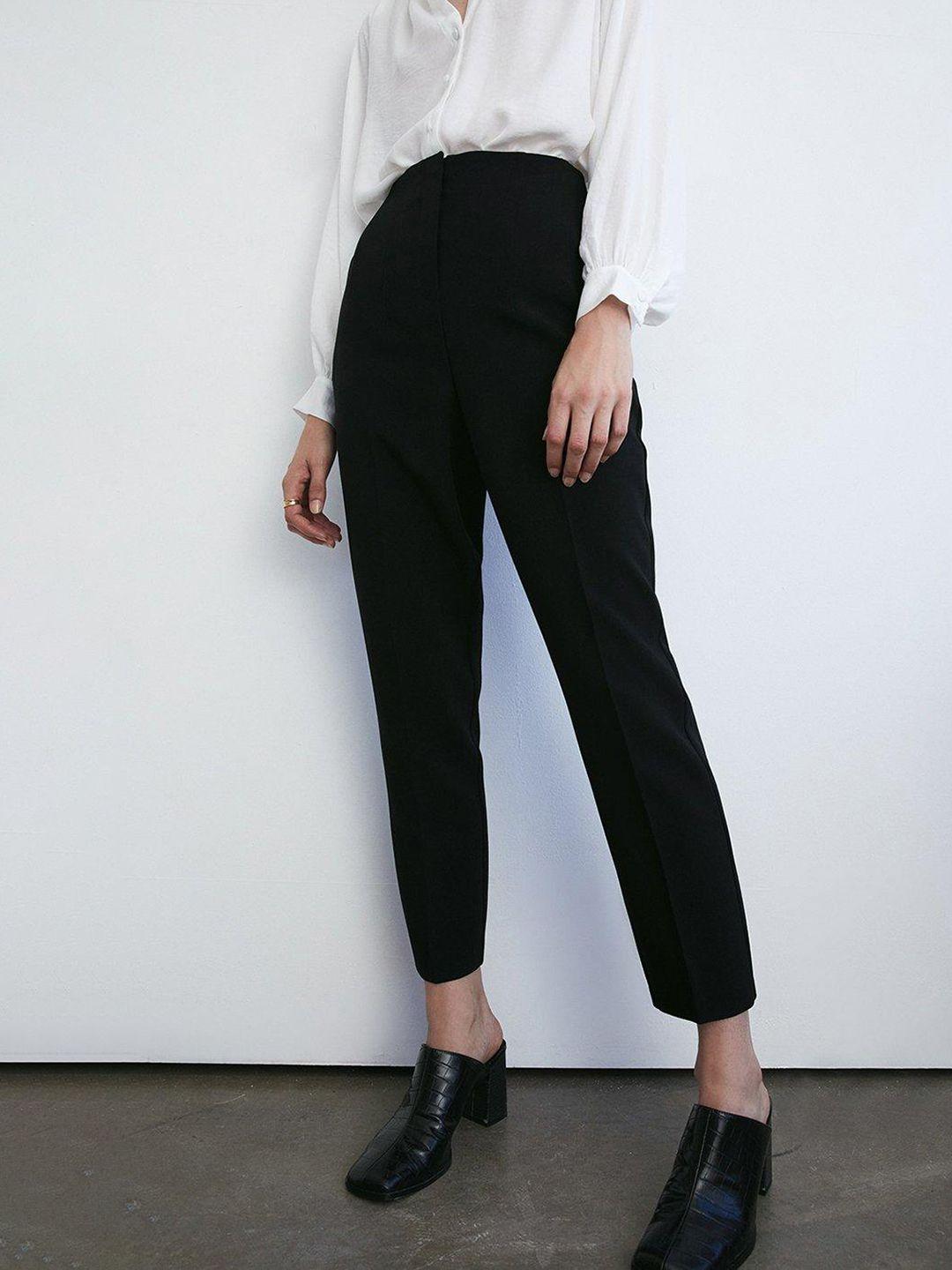 warehouse women dart detail high-rise formal trousers