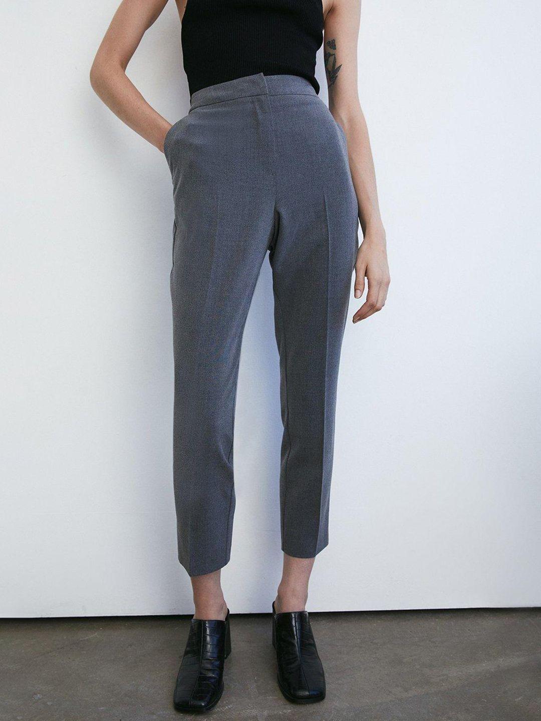 warehouse women slim fit high-rise formal trousers