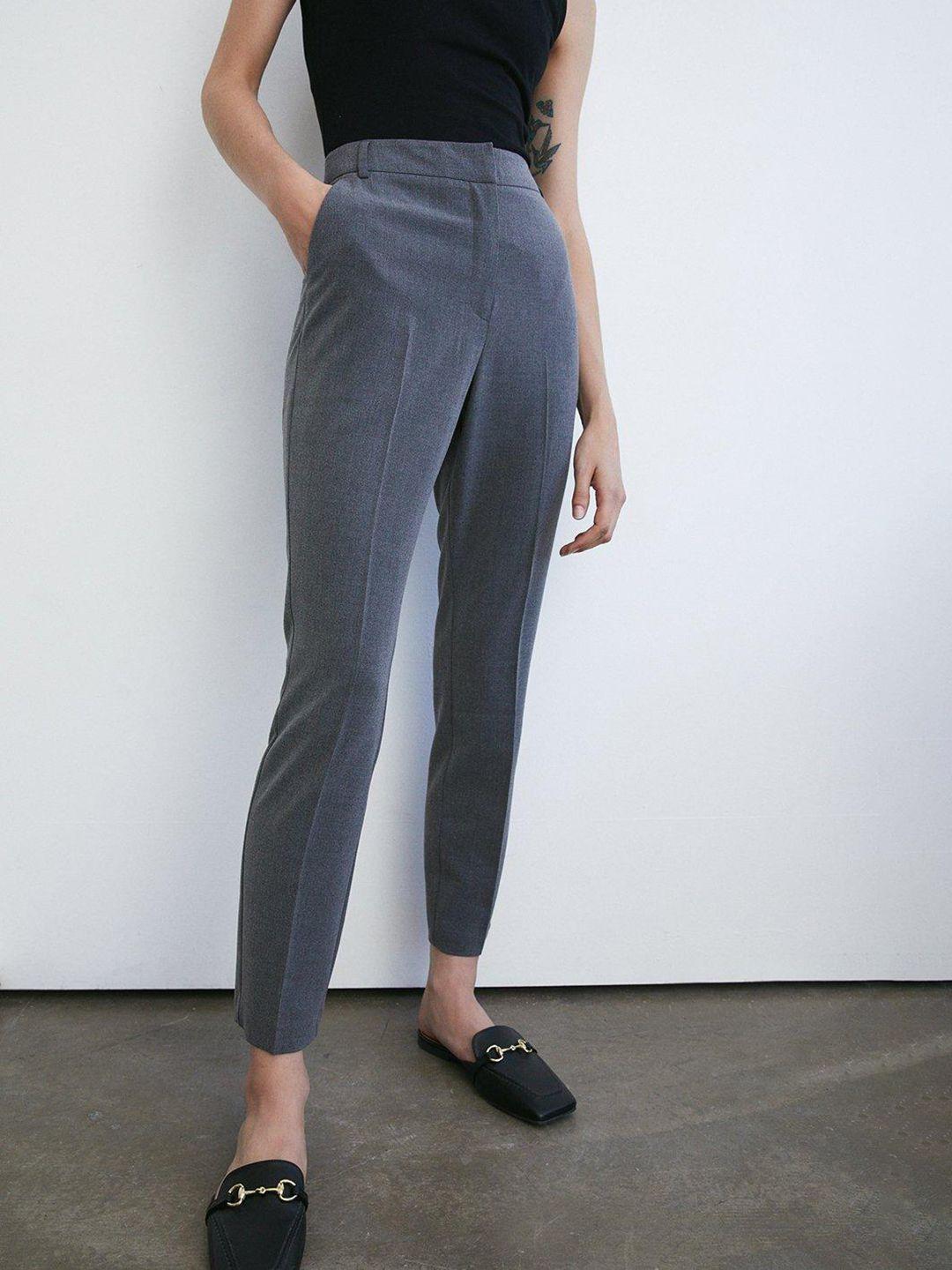 warehouse women slim fit high-rise formal trousers