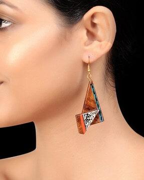 warli print dangler earrings