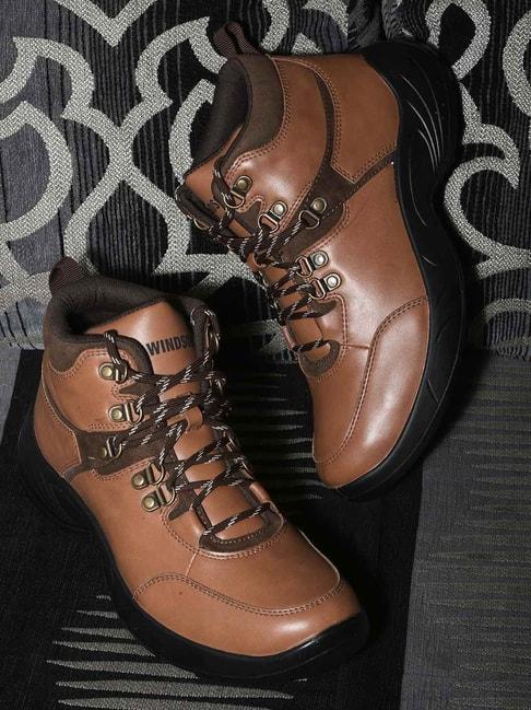 warrior by liberty men's brown casual boots
