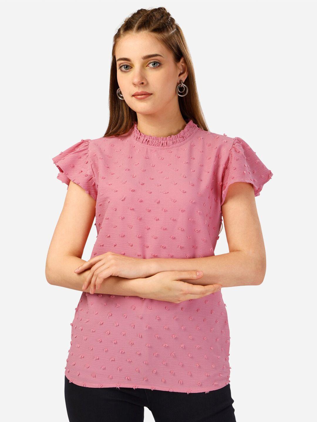 warthy ent self design flared sleeves cotton top