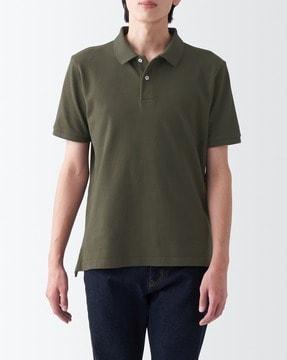 washed pique polo t-shirt