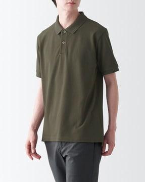 washed pique s/s polo t-shirt